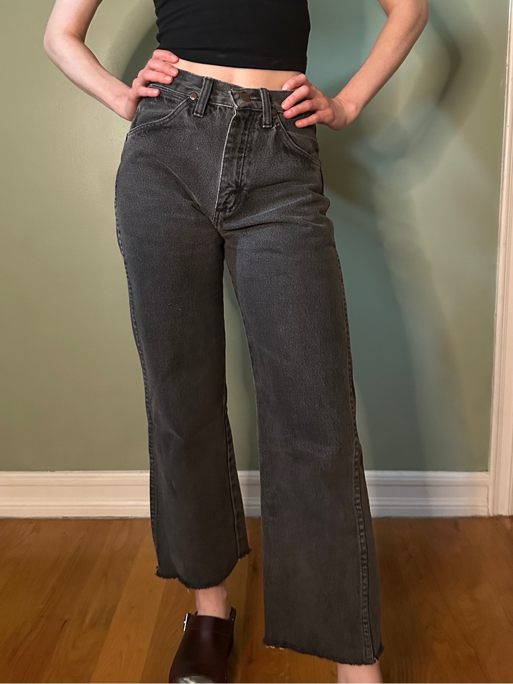 Vintage faded black Wranglers